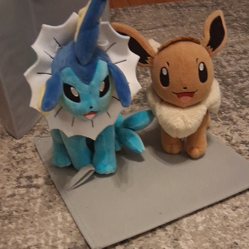 Pokemon Blue and Brown Stuffed Animals
